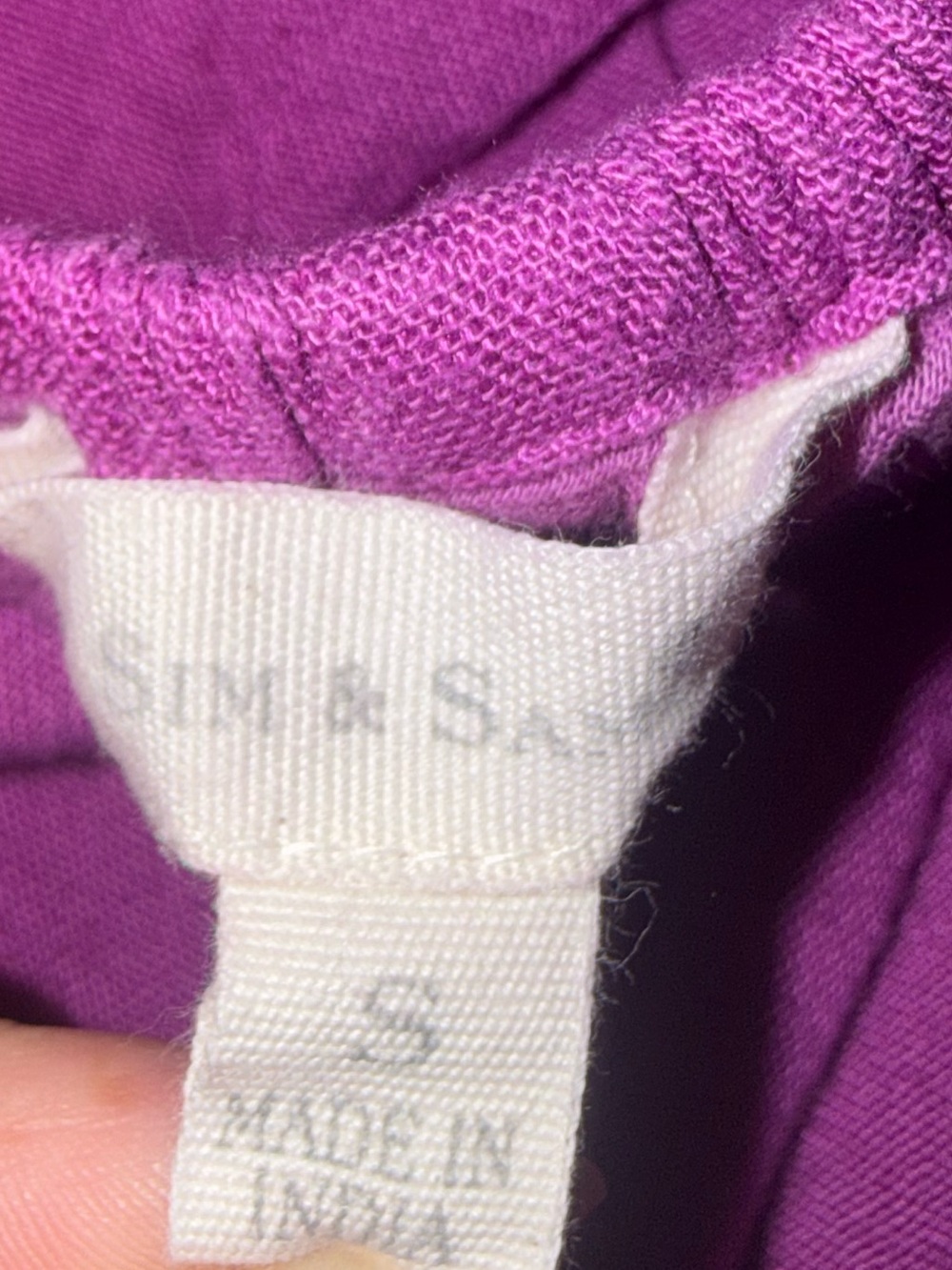 Sim & Sam Purple Linen Blend Smocked Puff Sleeve Midi Dress Small - Picture 6 of 9